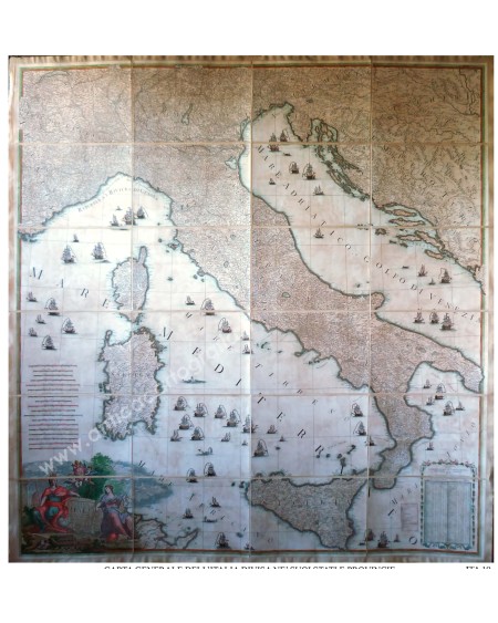 Carta generale dell'Italia divisa ne' suoi stati e provincie